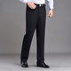 
MONTAGUT (MONTAGUT) formal suit trousers for men in summer thin style with mulberry silk middle-aged casual father high waist loose straight trousers black [9902] 42