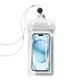 
First-Guard mobile phone waterproof bag touch screen waterproof cover swimming drifting underwater photo lanyard neck mobile phone bag takeout rider special rainproof bag large hot spring deep diving seal white