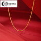 Ally Gold Necklace Pure Gold 999 Chain Pendant O-shaped Chain Round Plain Chain Gift for Girlfriend Jewelry Simple O-shaped Chain Use the actual weight to make up for the difference 6.33g
