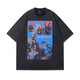 Jingpu Fei Harajuku Retro Anime Shirt for Men Coton Washing à manches courtes Lavage paresseux 691 S