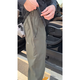 Wind lifting small triangle pants men's summer windproof waterproof quick-drying soft shell charge pants outdoor hiking and climbing work pants gray mist green XL