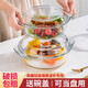 Liuhui double-eared glass steamed egg bowl with lid, high temperature resistant microwave oven special bowl, egg custard transparent baby food steamed egg bowl, store manager recommended 0.7L 2-3 eggs