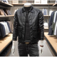 JAGR trendy brand leather jacket men's 2024 new workwear top light business men's motorcycle trendy men's PU leather jacket black M