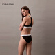 Calvin Klein Unterwäsche 25 Frühlings- und Sommer Neue Frauen CK Jacquard Taille Rippen-Baumwollbikini-Briefs für Frauen QD5265 UB1-Space Black 1 m