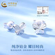 China Gold (CHINA GOLD) PT950 Platinum Butterfly Pian Pian Simple Earrings New Earrings Women's Earrings Wedding and Girlfriend Birthday Gifts PT950 Platinum Butterfly Pian Pian Earrings About 1.9g