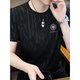 Marca de lujo de alta gama de Inter Milán Summer New Men's Silk Camiseta de manga corta de la manga corta Masmonía Hermanina Hermanina Men a los hombres Top 698 White M recomendado [85-100Jin [Jin iguala 0.5 kg]]