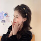 Temperament camellia retro headband for women with high skull and face, small pressed hair headband, high-end hairpin, headband, hair bundle, champagne color
