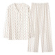 All-Cotton Class A Spring New Pajama's Women's Pure Cotton Cotton Cotton Cotton Corean Home Suit Set Set 3E3291-Women Стиль M (предлагается 90-105JIN [JIN равен 0,5 кг]