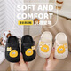 HUALIN FASHION 2025 new cheese slippers for children's summer anti-slip thick-soled hole shoes A cheese/white size 20-21 [foot length 13-13.5 wear]