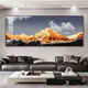 Rizhao back against Jinshan paintings office back against mountain paintings oil painting living room sofa background wall decoration landscape painting mural CT-3524-back against Jinshan 300cm*120cm (4.5 meters sofa) golden outside