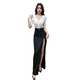 Buxi Kaiden Nachtclub sexy Kleid niedrig geschnittenes Temperament KTV Abendkleid Langes Fußbad Sauna Techniker Fußbad Arbeit Kleidung n 3882 Wein rot l
