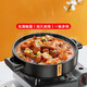 Dry-cooked clay pot rice casserole, high temperature resistant household ceramic wide-mouth shallow pot stew pot, gas direct-fired clay pot casserole, imported material thickened dry-cooked pot 3L