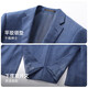 Langdeng sheep wool + mulberry silk striped suit suit men's business formal suit two-piece wedding dress blue two-piece suit trousers size 29-40 50 B180/100B (please note the trousers size)