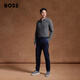 BOSS Men's Stretch Satin Material Tapered Pants 404-Dark Blue XL (3532)