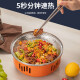 筏芯酒精块专用烤炉不锈钢炉中式小火锅家用硬质干锅锅暖汤炉固体牛蛙 聚宝三层钢干锅26*26*4CM 6624 1英寸
