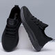 Xuanzhu Huilirui 2025 spring and summer sports shoes men's shoes mesh fashion Korean versatile casual breathable shoes running shoes 9905 black 39