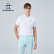 Munsingwear [nuevo producto] Munsingwear Golf Lapa de color sólido Camiseta de polo de perlas casuales azul B695 m