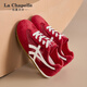 La Chapelle Damenschuhe weicher Sohle bequeme deutsche Trainingschuhe für Frauen 2025 Neues Sommer Dünnes Mesh Atmungsfreie vielseitige lässige Flachschuhe rot xxe6625-2 36