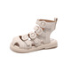 Sandalias romanas de las niñas ziweiqi en el verano New Princess no deslizan zapatos de playa de suela suave 6630 metros blancos 22 longitud interna aproximadamente 14