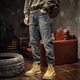 Chaotianshi hochwertige Retro-Jeans-Männer losen Frühling und Herbst Harem Hosen Herren Wash Elastic Langhose Retro Blue 34 [160-170jin [Jin entspricht 0,5 kg]]