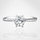 AVHE white 18k gold diamond ring laboratory-certified cultured diamond ring 1 carat six-claw wedding gift Chinese Valentine's Day customized platinum-1 carat cultured diamond D/VVS/3EX-IGI