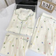 JINGPUFEI CARTOONE DACKSHUND DOG PAJAMAS À MANDE CORTES POUR LES FEMMES TROIS PIEUX Coton Gauze vêtements de maison mignons Yunduo Cotton-9905 # Black Love Three Set M [Suggestion 75-100jin [Jin est égal à 0,5 kg]]]