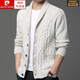 Pier Cardin pour hommes à fil épais cardigan tricot et automne Nouvelle laine lâche Casual Short Veste de veste tendance gris foncé s 165