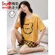 Catman (Miiow) El juego de pijama de manga corta para mujeres de verano viene con ropa para almohadillas integradas para la almohadilla integrada de gran tamaño, algodón puro de verano, se puede usar fuera de GXT1047 m (recomendado 75-95 Jin [Jin iguala 0.5 kg])