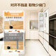 MeiLing small apricot 401 liter French refrigerator small household bottom cooling 60cm wide ultra-thin narrow door embedded air cooling national subsidy BCD-401WFP9CZX Xingyue White