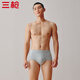 Three-gun underwear men [full cotton high waist] high elastic rib breathable large size solid color dad men's briefs 3 sets