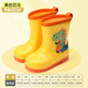 Mania kangaroo (Maniyadaishu) Детские дождевые ботинки Cartoon Cilent Princess Rain Boots Среднего размера детские сапоги для дождевых сапог плюс бархатный мальчик динозавр против скольжения туфли с водой -18# синий динозавр (без хлопка) 21 [внутренняя длина см]