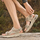 Huili Herrenschuhe, Luftkissensandalen, Herren Herbst neue Outdoor-Sportarten schnell trocknende Strandschuhe, Herren-Wandersandalen, Khaki [Luftkissen schnell trocknend] 39