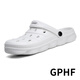 GPHF Japanese sandals Student summer new hole shoes for men's non-slip soft sole couple beach shoes trendy bag-toe sandals 692 gray 40
