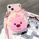 Laiji Cartoon niedliche Bibermünze Brieftasche Lanyard Apfel 15/14 Mobiltelefonhülle XS/13pro Apple 12 Soft XSMAX Frauen rosa Softschale - Plüsch Biber Coin Wallet + Crossbody Seil iPhone12Promax
