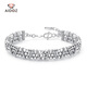 Aido diamond explosive platinum bead bracelet for women pt950 platinum elastic laser bead bracelet weighing 28.55 grams