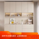 Congwen soporta gabinete de madera maciza personalizada gabinete de almacenamiento de pared integrado gabinete de vino de la puerta del té estilo de comedor 15320*40*220 enviar luz de inducción