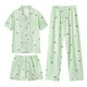 S.SOFEA Korean fresh pajamas for women short-sleeved spring and summer home clothes three-piece set for wearable outside. KK14118# 170 M [recommended 80-100Jin [Jin equals 0.5 kg]]