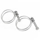 Jestin 201 stainless steel double steel wire hose clamp gas pipe holder water pipe steel structure rubber pipe clamp 53-60*3mm 5 pieces