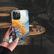 Dingding ding ding apple whone ding phone case ins style van gogh huile peinture style objectif tout compris petit style de femme frais adaptée à l'iPhone11 / 12/13/14/11
