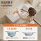 NEWNAIS BORDE NEGRO DE LA ENCUENTRA 41cm Cerámico Integrado Integrado Cuenca de lavado de baño Baño de baño Gabinete Combinación de baño Combinación de baño 12041 Gabinete colgante de caqui + gabinete de espejo ordinario (juego completo de accesorios de grifo)