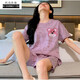 GFXM 2023 Neue Pyjamas für Frauen im Sommer kurzärmelige Ins koreanische Version Casual Large Size 200 Jin [Jin entspricht 0,5 kg] losen Anzug können außerhalb von 679 Green Dinosaur M empfohlen werden 80-100 Jin [Jin gleich 0,5 kg]