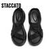 Sijiatu 2025 Summer Frosting Snow Fu Daddy Sandals Casual Sandals espesas EE507BL5 Cocoa Negro 38