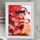 
Nezha: The Devil Child's Sea Diamond Sticker Children's Handmade Diy Material Pack Diamond Paste Ao Bing 7371 Wooden Frame + Tools + Color Box