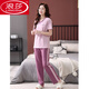Langsha Pyjamas für Frauen reine Baumwolle kurzärmelige Hosen für Sommer dünne 2025 neue Baumwollhauskleidung für chinesisches Valentinstag Geschenk 7374 Bohnengrün 2xl 140-160jin [Jin gleich 0,5 kg]