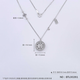 Chuxu PT950 Fu brand abacus spacer necklace hollow Fu character eight treasures compass pendant platinum set chain Valentine's Day gift platinum eight treasures compass necklace gold about 11g