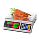ZHIZUN electronic scale for business, small 30kg accurate electronic scale for selling vegetables and stalls, kilogram weighing food and fruit kitchen scale pricing scale, dual display LCD flat plate 30kg 5g