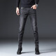 
Giordano (Giordano) broken code Hong Kong autumn and winter black gray jeans men's Korean style slim foot elastic plus velvet trendy casual pajamas 1048 black one size 28