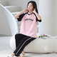 Hanrui Summer Damen-Baumwoll-Kurzärmer-Pyjama zweiteiliger Set 679 175 L