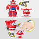 Audi Double Diamond (AULDEY) Super Wings Children's Toy Q Version Robot Set Duoduo Children's Toy Birthday Gift DS720352