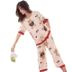 欧妙妤新款睡衣女士夏季短袖七分裤薄款夏天可外穿卡通家居服套装春 七分裤679巴比熊套装D M 女75-95斤左右